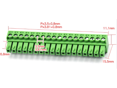 Borne para PCB KF2EDGK-18P 3,81 mm Verde - Imagem 1