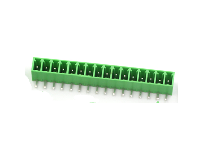 Borne para PCB KF2EDGR-22P Verde 3,81 mm com agulha curva - Imagem 1
