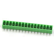 Bloco de terminais PCB KF2EDGR-24P 24P 3,81 mm agulha curva verde