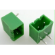 Borne para PCB KF2EDGR-2P 2 polos 5,08 mm tipo veda&ccedil;&atilde;o verde agulha curva - Thumb - 1