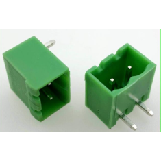 Borne para PCB KF2EDGR-2P 2 polos 5,08 mm tipo veda&ccedil;&atilde;o verde agulha curva