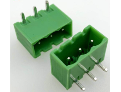 Borne PCB KF2EDGR-3P, tipo veda&ccedil;&atilde;o verde, 3 pinos, 5,08 mm, agulha curva - Imagem 1