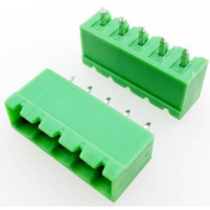 Borne PCB reto tipo agulha KF2EDGV-5P 5,08 mm com veda&ccedil;&atilde;o verde