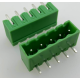 Borne terminal para PCB tipo veda&ccedil;&atilde;o verde KF2EDGR-5P 5,08 mm com pino curvo - Thumb - 1