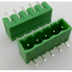 Borne terminal para PCB tipo veda&ccedil;&atilde;o verde KF2EDGR-5P 5,08 mm com pino curvo