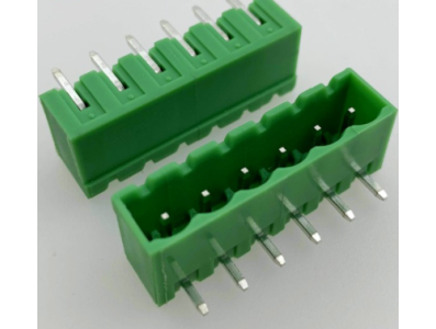 Borne PCB KF2EDGR-6P 6 polos 5,08 mm tipo veda&ccedil;&atilde;o verde com agulha curvada - Imagem 1