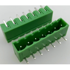 Bloco de terminais para PCB KF2EDGR-7P 5,08 mm com agulha curva e veda&ccedil;&atilde;o verde