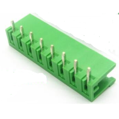 Bloco de terminais para PCB KF2EDGR-8P 8 polos 5,08 mm tipo aberto verde agulha curva
