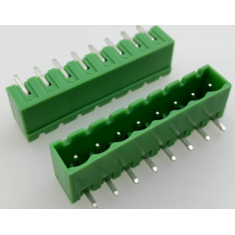Bloco de terminais para PCB KF2EDGR-8P 8 polos 5,08 mm tipo veda&ccedil;&atilde;o verde agulha curvada
