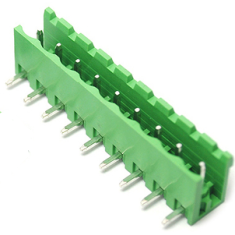 Borne tipo aberto KF2EDGR-9P 9 posi&ccedil;&otilde;es 5,08 mm agulha curva verde