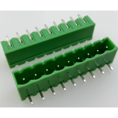 Bloco de terminais para PCB KF2EDGR-9P 5,08 mm, tipo veda&ccedil;&atilde;o verde, terminal agulha curva