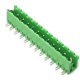 Bloco de terminais para PCB tipo aberto verde KF2EDGR-10P 5,08 mm agulha curva - Thumb - 1