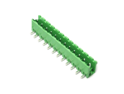 Bloco de terminais para PCB tipo aberto verde KF2EDGR-10P 5,08 mm agulha curva - Imagem 1