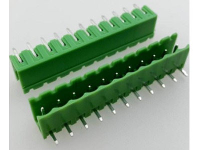 Borne para PCB tipo aberto verde KF2EDGR-11P, 11 polos, 5,08 mm, agulha curvada - Imagem 1