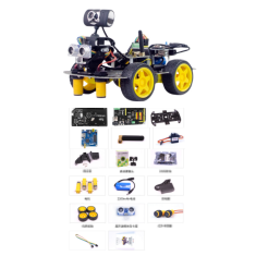 Kit Rob&oacute;tico Carro Inteligente WiFi para Arduino, Controle Remoto Sem Fio e Monitoramento de V&iacute;deo para iOS, Android e PC (Plug 