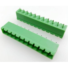 Borne PCB reto tipo agulha com veda&ccedil;&atilde;o verde KF2EDGV-11P 5,08 mm