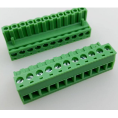 Borne de terminal para PCB KF2EDGK-11P verde 5,08 mm