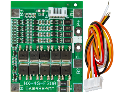 Placa de prote&ccedil;&atilde;o para bateria de l&iacute;tio 4S 30A (18650) 14,8V/16V com cabo - Imagem 7