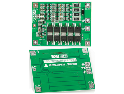 Placa de prote&ccedil;&atilde;o de bateria de l&iacute;tio 4S 40A para c&eacute;lulas 18650 com balanceador 14,8V/16,8V - Imagem 7