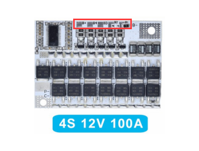 Placa BMS PCB de prote&ccedil;&atilde;o, balanceamento e carregamento LiFePO4 4S 100A, branca - Imagem 1