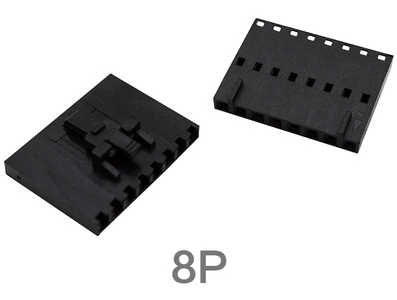Carca&ccedil;a Dupont 2,54 mm 8 posi&ccedil;&otilde;es com trava, preta (PC) - Imagem 1