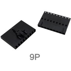 Carca&ccedil;a Dupont 2,54 mm 9 vias com trava preta (PC)