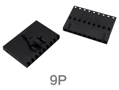 Carca&ccedil;a Dupont 2,54 mm 9 vias com trava preta (PC) - Imagem 1