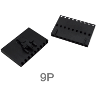 Carca&ccedil;a Dupont 2,54 mm 9 vias com trava preta (PC)
