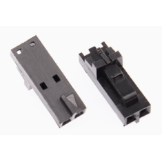 Carca&ccedil;a Dupont macho 2 pinos MX 2,54 mm com trava, preta (PC)