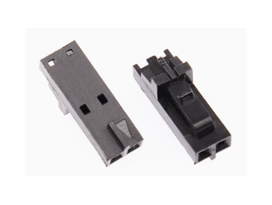 Carca&ccedil;a Dupont macho 2 pinos MX 2,54 mm com trava, preta (PC) - Imagem 1