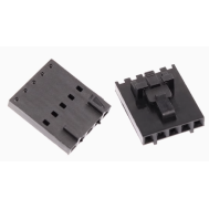 Carca&ccedil;a para conector Dupont macho MX 2,54 mm 5 pinos com trava, preta (PC)