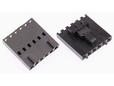 Housing Dupont macho MX 2,54 mm 6 pinos com trava, preto (PC) - Imagem 1