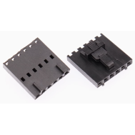 Housing Dupont macho MX 2,54 mm 6 pinos com trava, preto (PC)