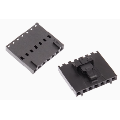 Carca&ccedil;a Dupont macho 7 pinos 2,54 mm com trava, preta (PC)