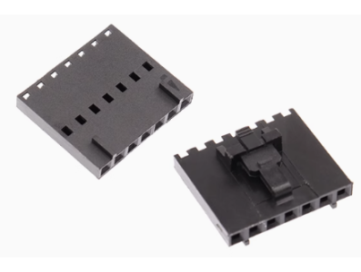 Carca&ccedil;a Dupont macho 7 pinos 2,54 mm com trava, preta (PC) - Imagem 1