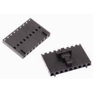 Conector Dupont macho 9 pinos 2,54 mm com trava, carca&ccedil;a preta em PC