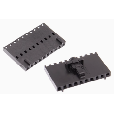 Conector Dupont MX 2,54 mm macho 12 pinos com trava, carca&ccedil;a preta em PC