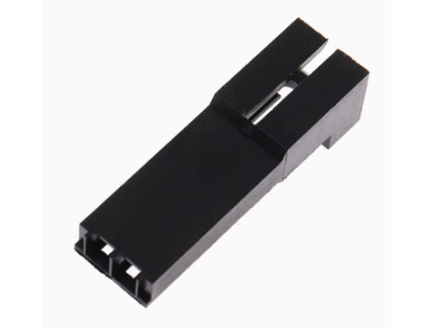Alojamento Dupont f&ecirc;mea 2 pinos 2,54 mm com trava, preto (PC) - Imagem 1