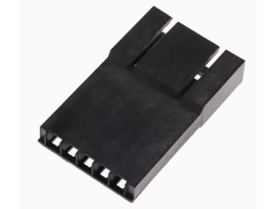 Alojamento f&ecirc;mea Dupont 5 pinos 2,54 mm com trava, preto (PC) - Imagem 1