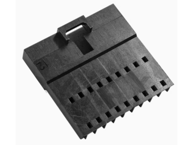 Conector Dupont f&ecirc;mea 9 vias 2,54 mm com trava preto (PC) - Imagem 1