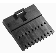 Conector Dupont f&ecirc;mea 9 vias 2,54 mm com trava preto (PC)