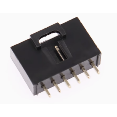 Housing Dupont MX 2,54 mm 6 posi&ccedil;&otilde;es com trava, preto (PC)