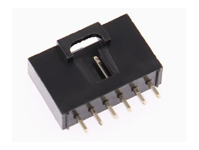 Housing Dupont MX 2,54 mm 6 posi&ccedil;&otilde;es com trava, preto (PC) - Imagem 1