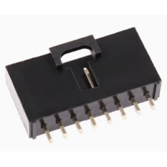 Carca&ccedil;a Dupont MX 2,54 mm 8 pinos com trava, preta (PC)