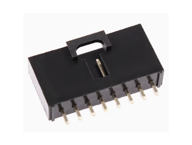 Carca&ccedil;a Dupont MX 2,54 mm 8 pinos com trava, preta (PC) - Imagem 1