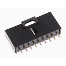 Housing Dupont 9 pinos MX 2,54 mm com trava, preto (PC)