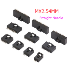 Alojamento para conector Dupont MX 2,54 mm 12 pinos com trava, preto (PC)