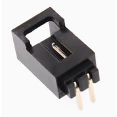 Conector Dupont MX 2,54 mm 2 pinos com trava, carca&ccedil;a preta (PC)