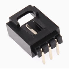 Conector Dupont MX 2,54 mm 3 pinos com trava, housing preto (PC)