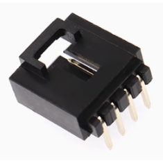 Conector Housing Dupont MX 2,54 mm 4 pinos com trava, preto (PC)
